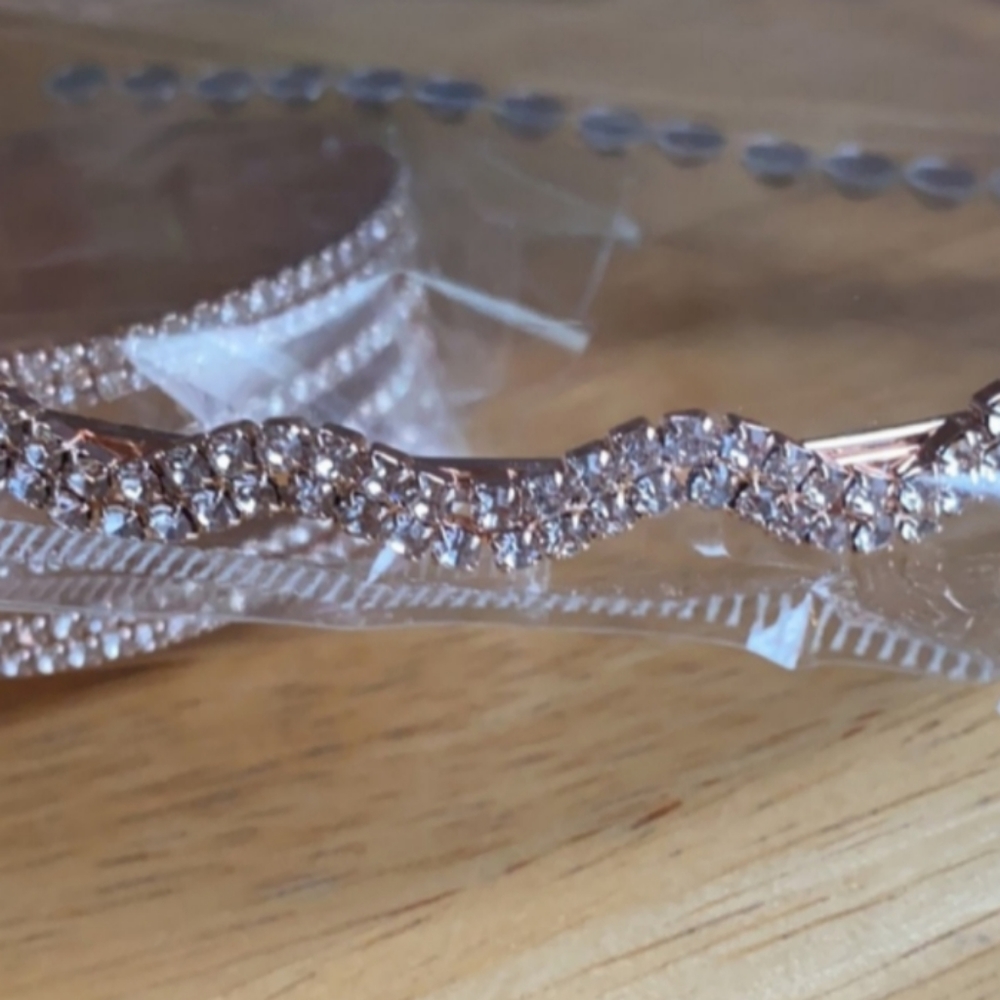 Rose Gold Rhinestone Bracelet - Picture 2 of 6